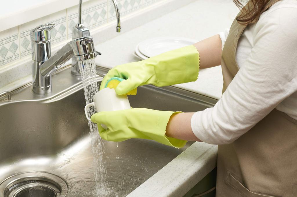 Showa Gloves Made in Kitchen Nice Hand Mew Size Kitchen Gloves with Fleece Vinyl [Bulk Purchase, Japan, Gloves] Medium-Weight, Pink, M, 5-Pair Set,