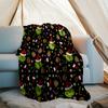 Grinch Theme Printed Blanket Perfect For Couch Bed Travel Outdoor Use Machine Washable Cozy Durable