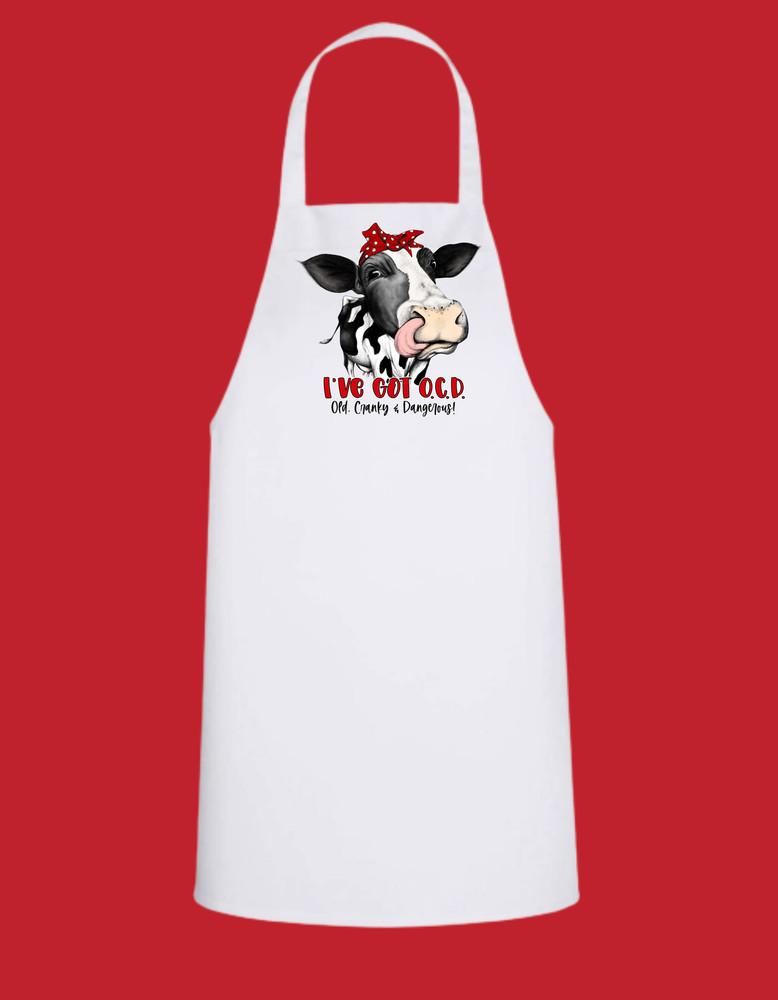 I Have OCD - Old, Cranky, and Dangerous - White Apron Unisex T-Shirt