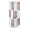 Rotating Bookshelf 360 Display Floor Standing Bookcase Storage Rack Corner Bookshelf for Small Space Bedroom Living
