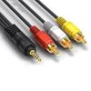 Male to Male 3.5mm to 3 RCA Cable for Camcorder Set-top-box TV Speaker Home Theater