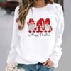 Women's Fashion Casual Christmas Day Printed Sweatshirts Long Sleeved T-shirt Round Neck Hoody Women Hoodies Female Tops
