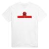 T-shirt - PIXELFORMA - Drapeau de Gibraltar - 100% coton - Manches courtes - Col classique