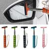 Car Handheld Wiper Rearview Mirror Wiper Stainless Steel Telescopic Retractable Layered Brush Head Window Wash Cleaning Brush