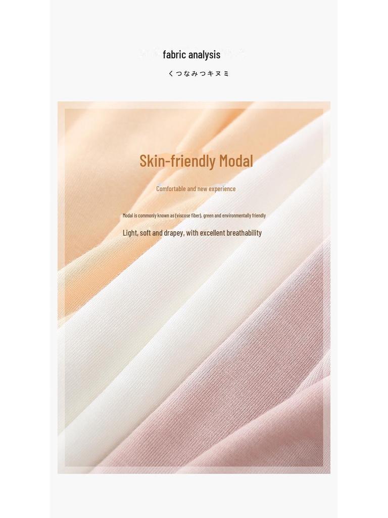 Модальная подкладка большого размера для женщин, облегающий крой, однотонный, универсальный цельный, круглый вырез