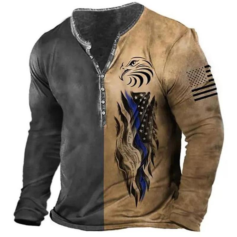 Мужская одежда весна осень футболка с длинным рукавом 3D цифровая печать спортивные топы футболка