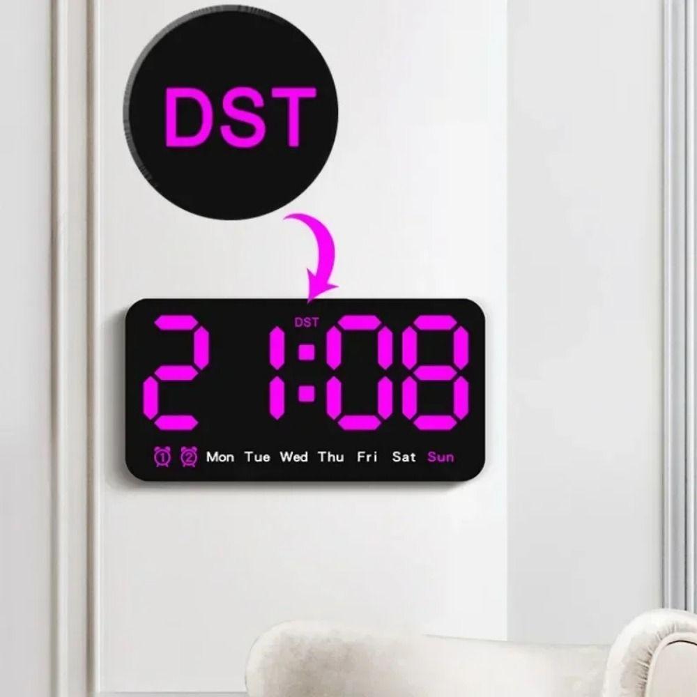 Temperature/Date Display LED Digital Clock Dual Alarms Table Alarm Clock  Living Room