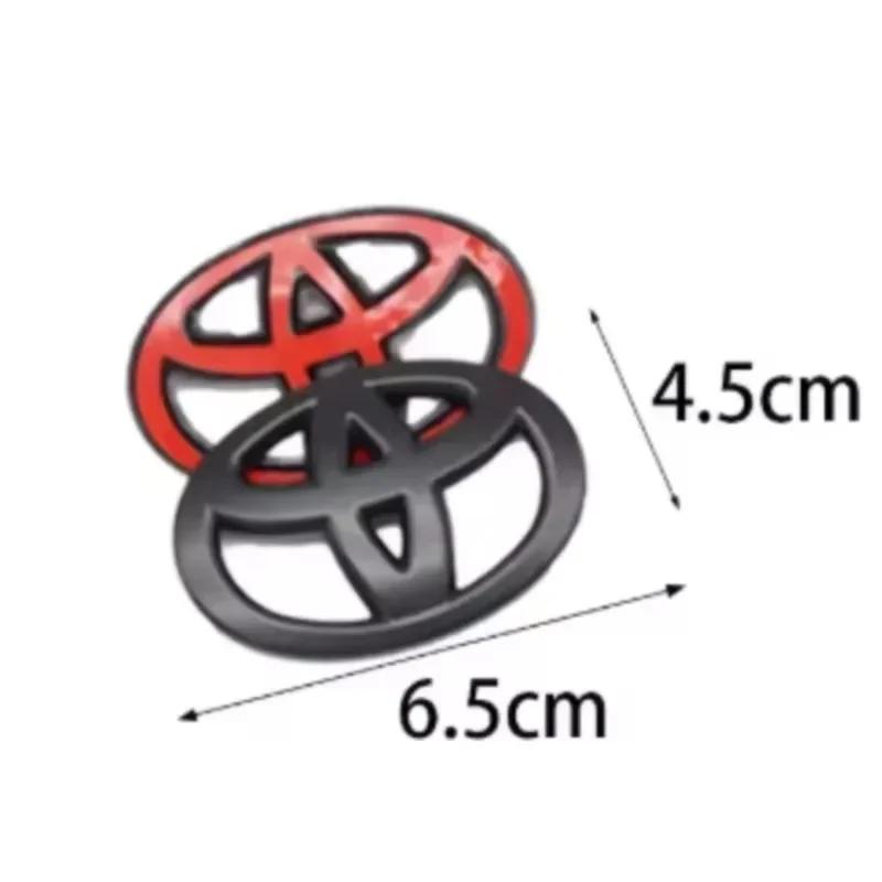 Car Steering Wheel Center Logo Styling Emblem Badge 6.5x4.5cm Sticker for Toyota Corolla Camry RAV4 Yaris Vios Hilux Prius CHR