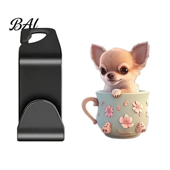 Car Storage Accessories Seat Hook, Cartoon Cat/Dog Pattern Decor, Durable Load Bearing Acrylic Heavy Duty Purse Hook Headrest Hanger, Universal