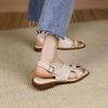 Летние сандалии, женская обувь на плоской подошве, женские сандалии, обувь из натуральной кожи, лаконичная обувь для женщин