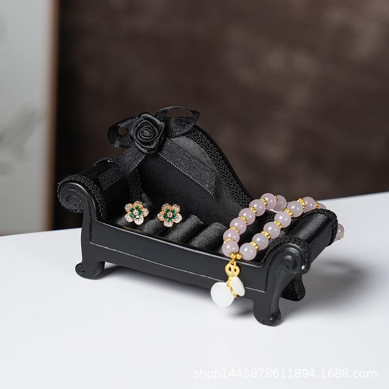 Высококачественные черные домашние оконные витрины для ювелирных изделий, серег, гвоздиков, колец, браслетов и ожерелий