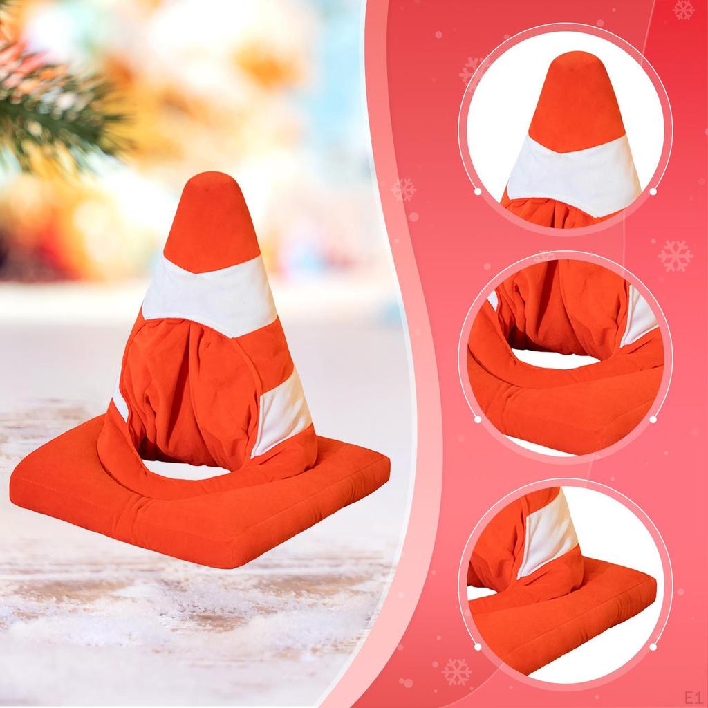 Traffic Cone Hat Fancy Dress Costume Accessory for Carnival Birthday Cosplay