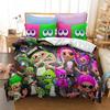 3D Printed Game Splatoons Comfortable Duvet Quilt Cover Pillowcase Bedding Set Children Bedroom Decoration Home Textile