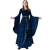New Halloween Medieval Vintage Court Dress Witch Stage Costume