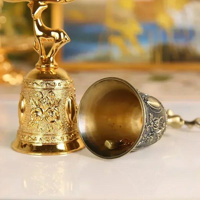 Xiaomi 2026 Deer Bells Roses Hand Bells Reindeer Hand Christmas Gifts Engraved Antique Church Bronze Bell Creative Home Decoration