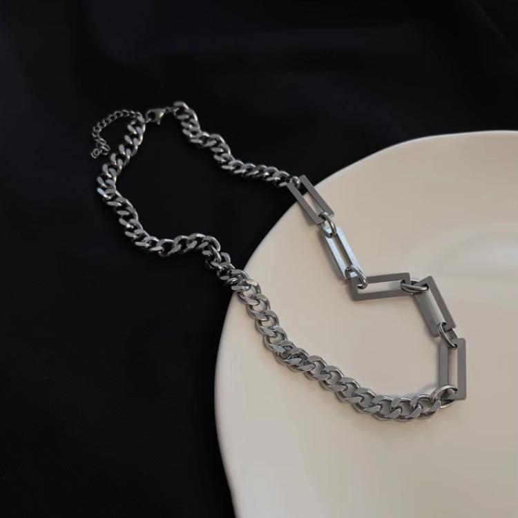 Кубинская титановая стальная хип-хоп цепь: Универсальное ожерелье в уличном стиле