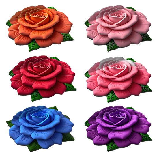 Мягкий цветочный коврик для пола, впитывающий диатомитовый коврик, нескользящий, 3D визуальный цветок