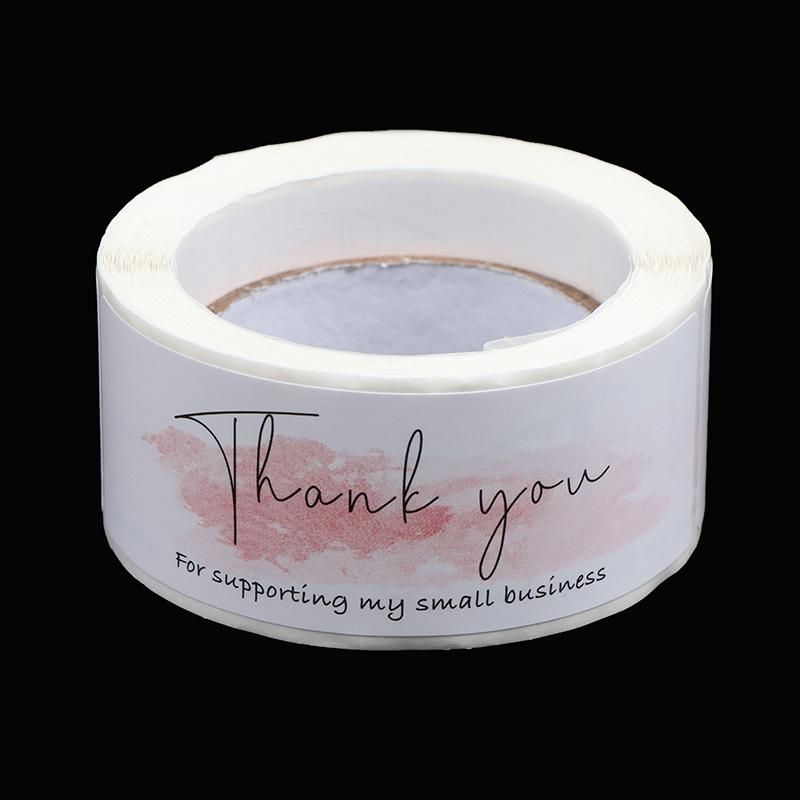 120Pcs/Roll Thank You Stickers Small Business Sticker Adhesive Wrapping Labels