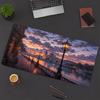 PC Night Streetlamp Pattern Gaming Mousepad NonSlip Rubber Base Playmat Keyboard Desks X Desk Mats Computer Accessories