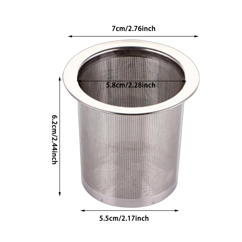 Stainless Steel Tea Leak Binaural Tea Filter With Cover Reusable Tea Strainers Tea Infusers Kitchen Teapot Coffee Tea Drinking Accessories