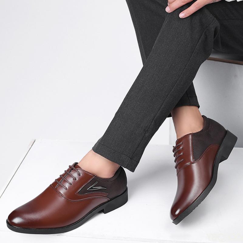 Модная Новая Мужская Кожаная Обувь Классическая Остроносая Формальная Свадебная Деловая Мужская Формальная Обувь На Шнуровке Zapatos De Hombre