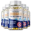 High-concentration Omega-3 fish oil capsules, containing EPA and DHA, support joint health and immune health, suitable for adults.