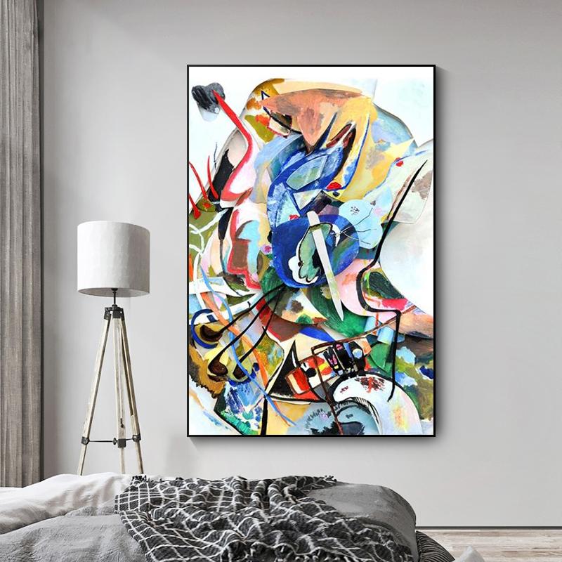 Vasily Kandinsky Famous Artwork Abstract Canvas Art Painting Poster and Print Picture Wall Art Cuadros Home Room Decoration