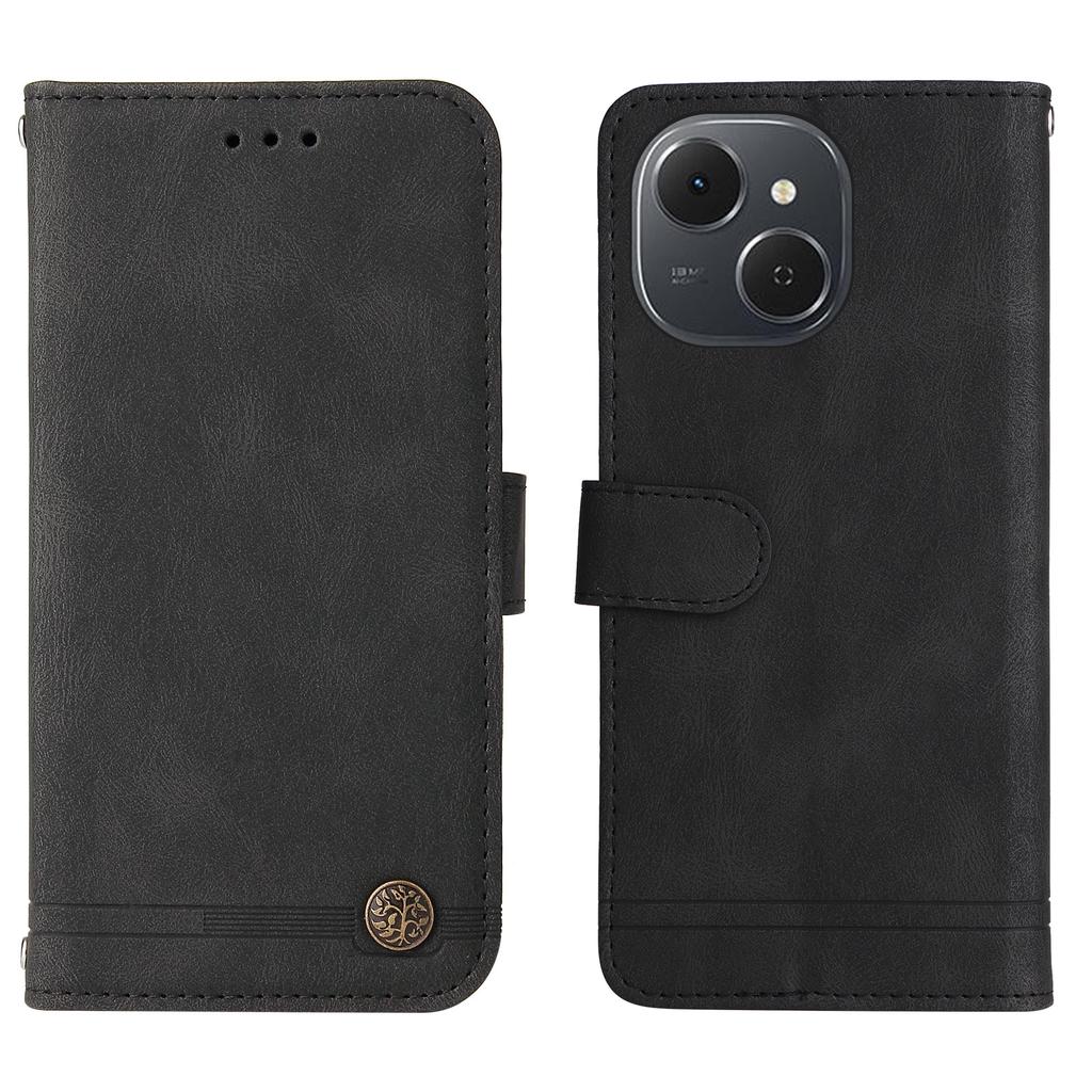 For TECNO Spark 40C Leather Wallet Cases Skin Touch Phone Cover Stand with Strap