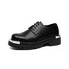 FashionFashion Casual Derby Leather Shoes for Men Increase Iron Head New Designer Autumn Winter Casual Commuter Platform Shoes Men