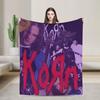 Korns Rock Band Music Flannel Throw Fashion Blanket Heavy Metal for Bedding Throws Knitted Fashion Blanket Outdoor Warm Multifunction
