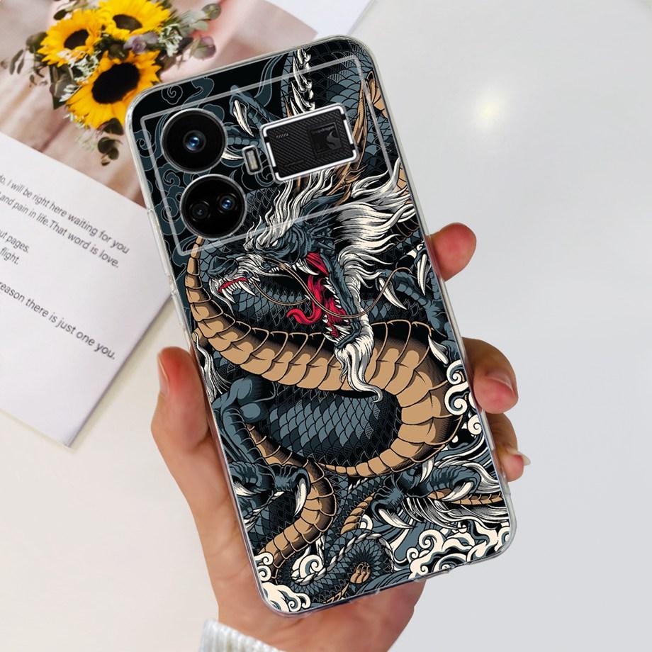 Для Realme GT5 240 Вт / GT3 / GT Neo 3 / GT Neo 5 Чехол Милый Мультяшный Роскошный Мягкий Силикон Прозрачный Чехол для Телефона Задняя Крышка Capas