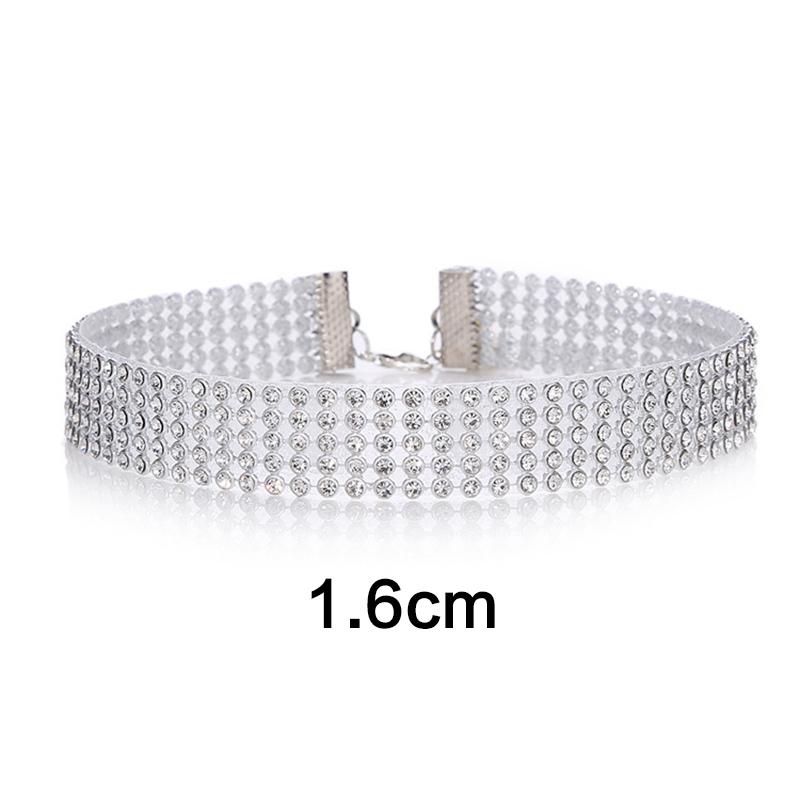 Women Fashion Full Diamond Crystal Rhinestone Choker Collar Chain Necklace Luxury Wedding Jewelry ARI