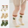 3 пары/комплект Детские носки Весна и Осень Мальчики Мультяшная машинка Средние носки Девочки Четыре сезона Хлопковые носки