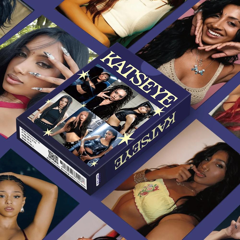 55 шт./набор K-pop айдол девушка KATSEYE Новые фотокарточки MANON SOPHIA DANIELA LARA MEGAN YOONCHAE Лазерная HD печать Ломо-карточки Подарки для фанатов@@