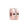 Блестящие Rose Gold Шарм-клипсы Бусины Подходят для Оригинального Браслета-цепочки Змея Ожерелья Бусины Для DIY Шикарных Украшений Женский Подарок