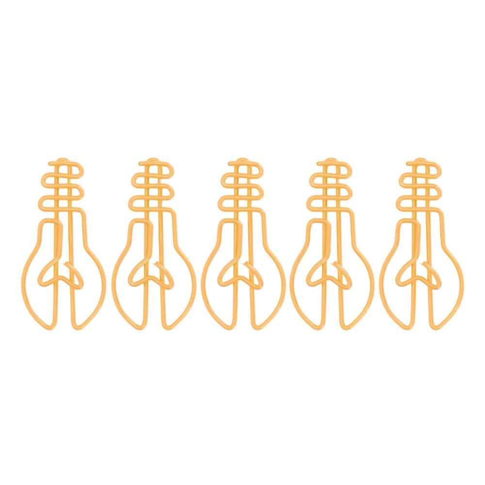 100pcs Yellow/Pink Cute Paper Clips Plastic-coated Metal Metallic Paper Clips  Office Supplies