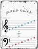 Music Education Wall Art Piano Notes Bass Clef Treble Poster Educational Print Teacher Staff Metal tin Sign  Decorationaluminum