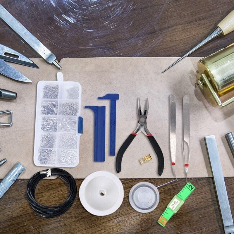 Набор инструментов для фурнитуры для ювелирных изделий, открытое кольцо для прыжка/застежка-лобстер/хвостовая цепочка/зажимная пряжка/комплект для хранения/крючки для сережек/для изготовления ювелирных изделий своими руками