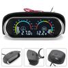 1PC 12V/24V 2 In 1 LCD Digital Car Truck Water Temperature Gauge Voltmeter VOLT Gauge Include Temp Sensor 1/8NPT 10mm