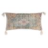 Coussin - 60 X 10 X 30 Cm - Beige - Bleu - Design Arabe Avec Franges