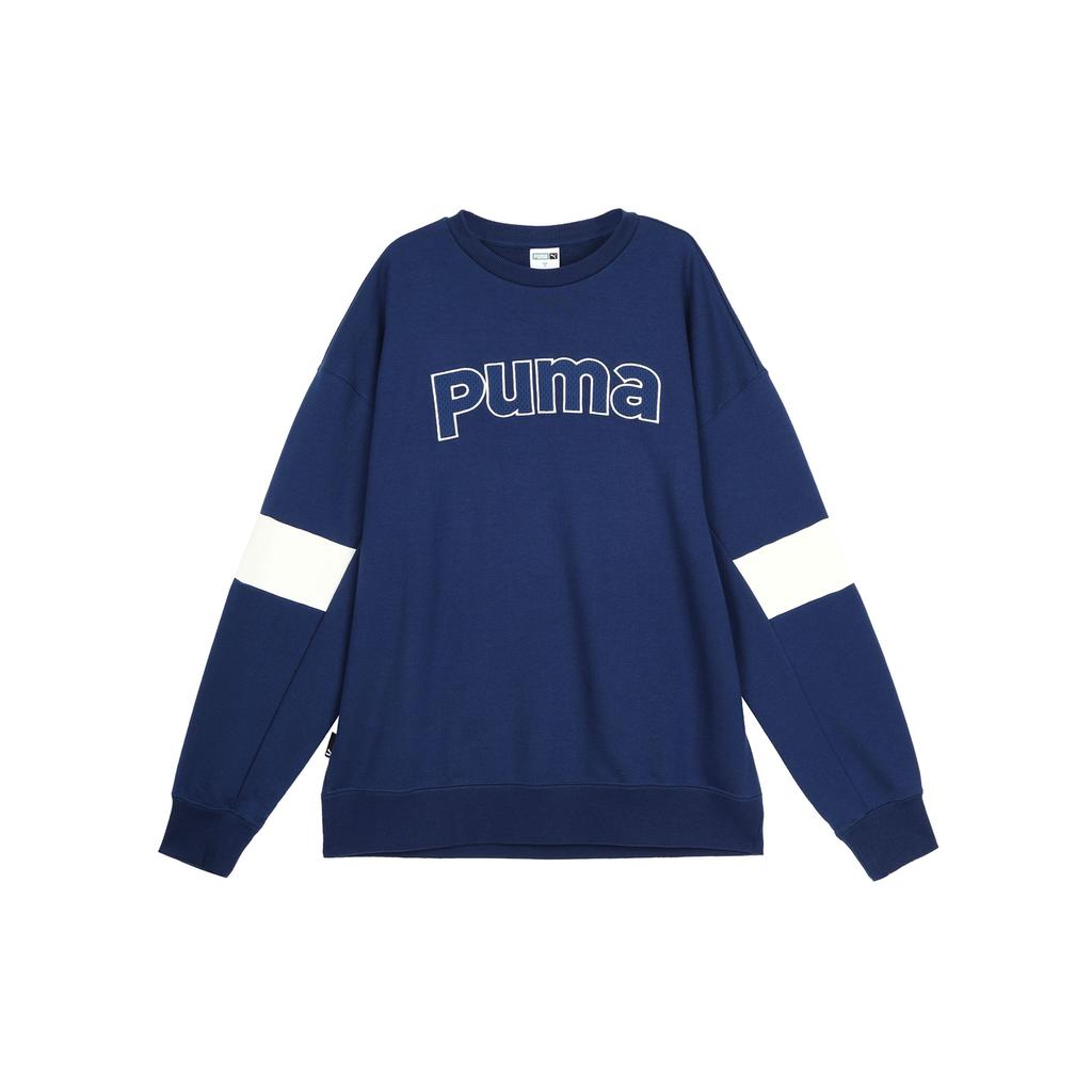 Puma Спортивный повседневный свитер с принтом букв, мужская толстовка, синяя 623427-15