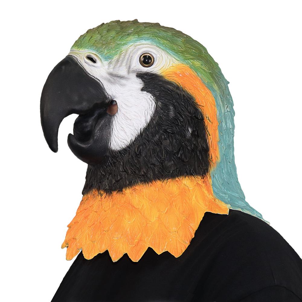 High-end parrot mask Cute parrot headgear for model performances and anime performances Prank and prank fun at a bar party