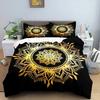 Mandala Duvet Cover Set King Queen Twin Full Size Moon Sun Eye Boho Chic Floral Polyester Quilt Cover for Kid Boys Bedding Set