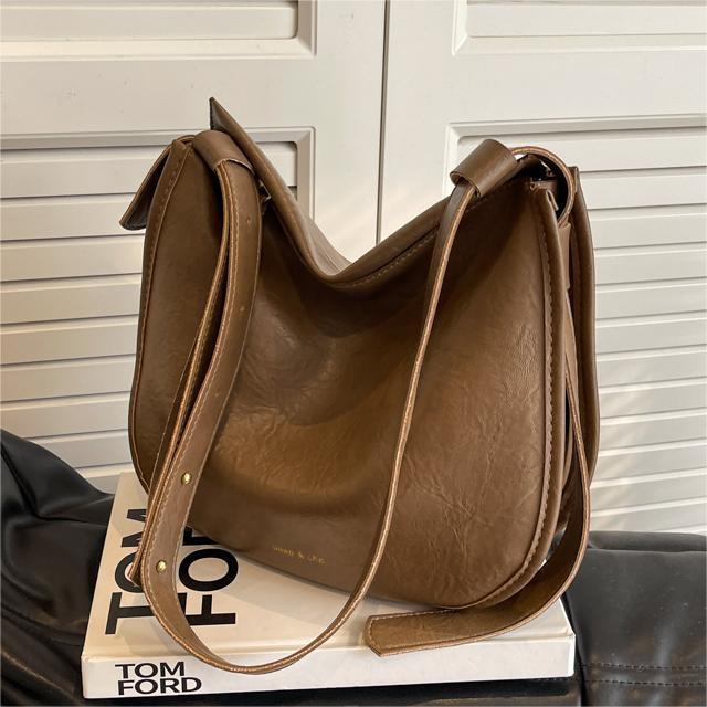 Большая вместительная сумка женская популярная сумка через плечо High Sense Retro Maillard универсальная сумка-ведро для поездок на работу