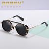 Punk Fashion Round Metal Frame Polarized Sunglasses Classic Design Outdoor Fishing Sunscreen Anti Glare Sunshade Sun Glasses