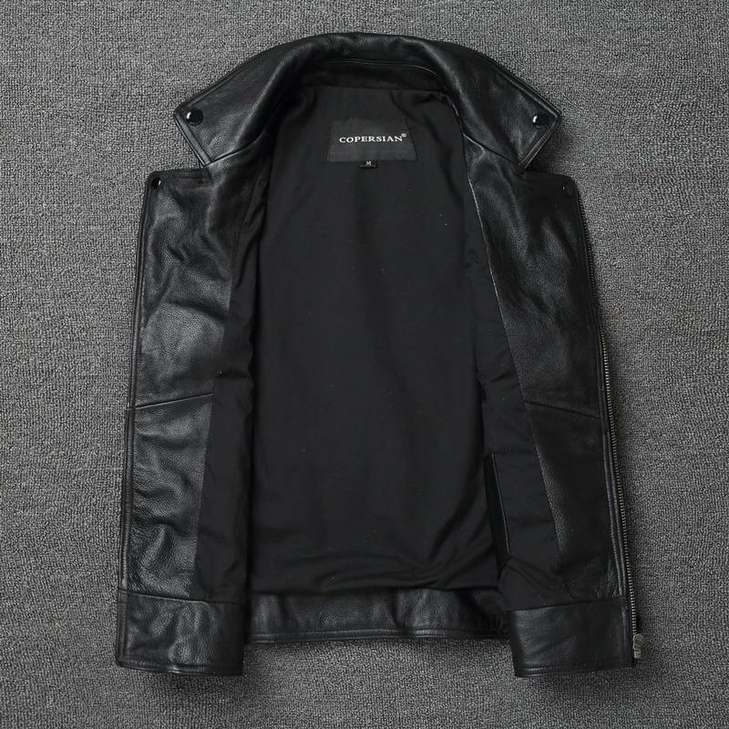 Китайский размер, натуральный жилет из коровьей кожи, поясной жилет для мотоциклистов, мужской байкерский жилет, приталенный крой, куртки из коровьей кожи без рукавов, весна-осень