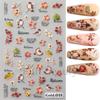 Christmas Nail Stickers Adhesive Nail Art Decal XMAS Santa Moose Snow Bell Cool Design Christmas