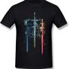 Футболка Sword Art Online Мужская Модная Хлопковые Топы