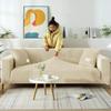 Сплошной цвет эластичный бархатный чехол для дивана для гостиной, все включено, стрейч 1/2/3/4, угловой L, чехлы для дивана, кошки, Funda de sofá