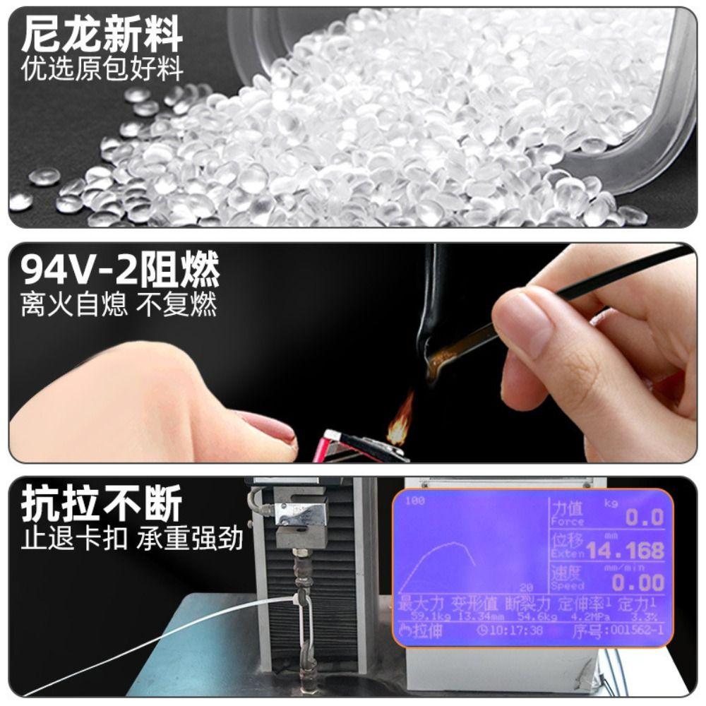 Self-Locking Nylon Cable Tie Buckle Nylon Buckle Plastic Cable Ties Tool